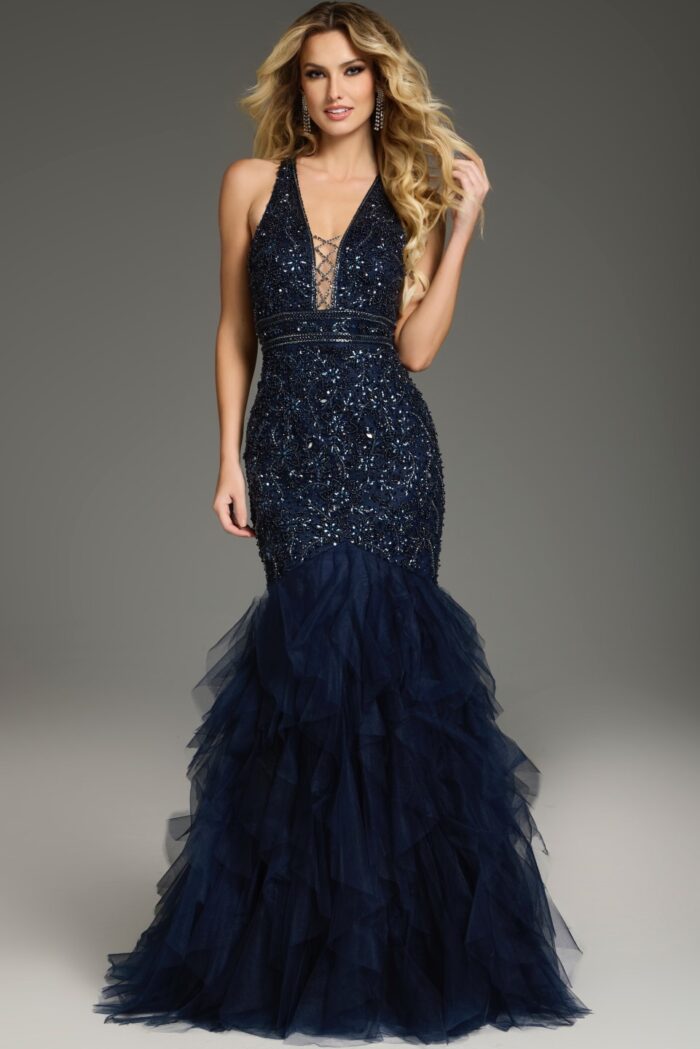 Formal Dresses Long Formal Mermaid Evening Dress Navy