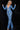 Pant Suit Long Two Piece Sequin Formal Pant Suit Blue/Silver