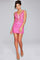 Cocktail Dresses Short Homecoming Beaded Sequin V Neck Cocktail Dress Neon-Pink