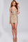 Cocktail Dresses Short Homecoming Beaded Sequin V Neck Cocktail Dress Gold