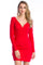 Cocktail Dresses Fitted Short Cocktail Mini Dress Deep Red