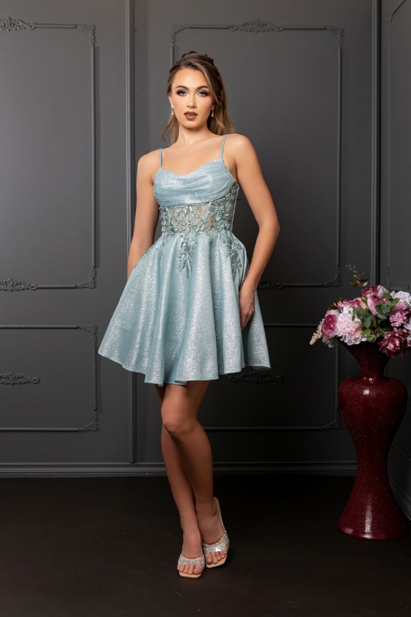 Scoop Mini/Short Tulle Cocktail A-Line May Queen 2107