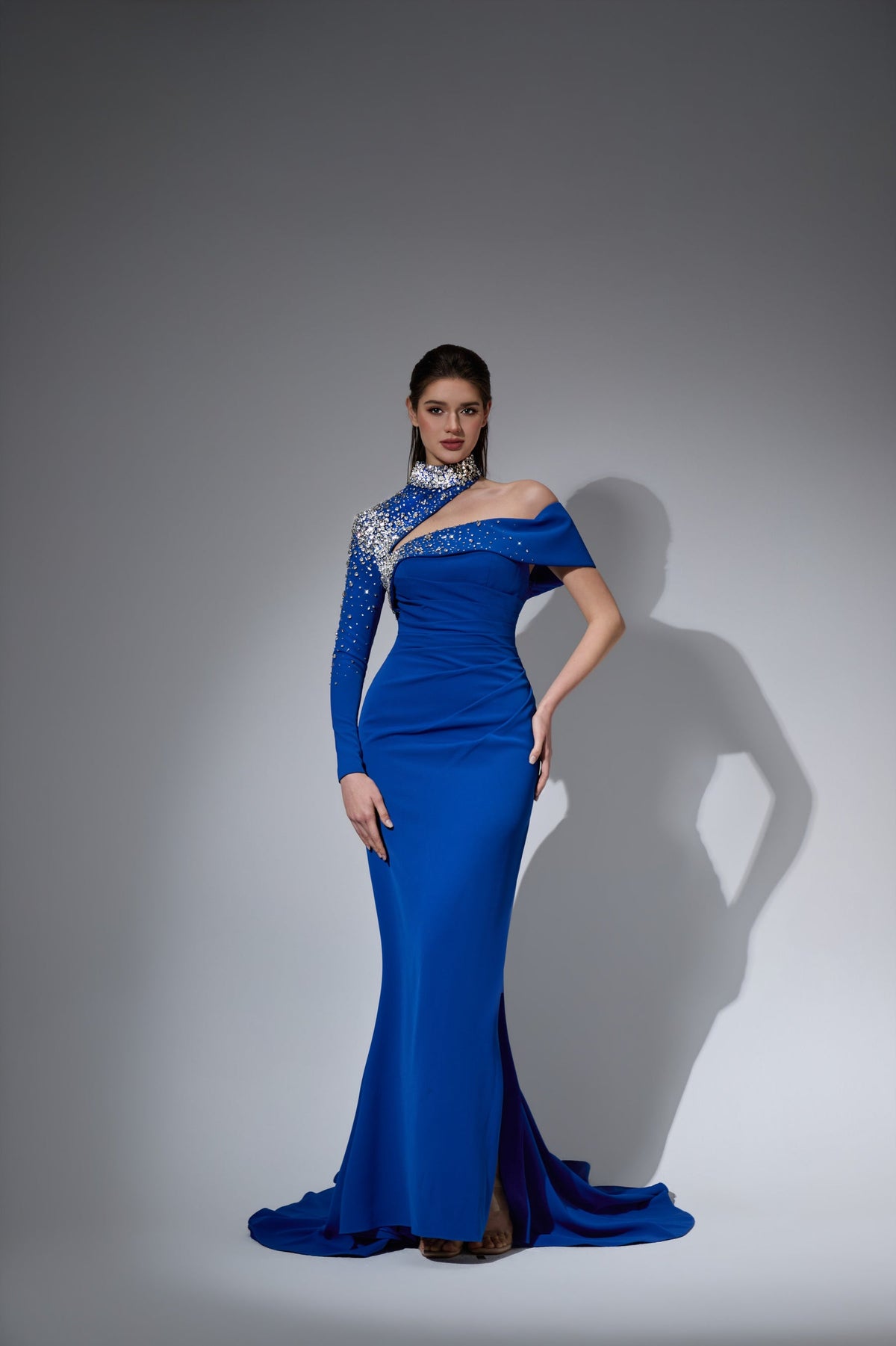 One-Shoulder Floor-Length Satin Formal Mermaid Pre Order