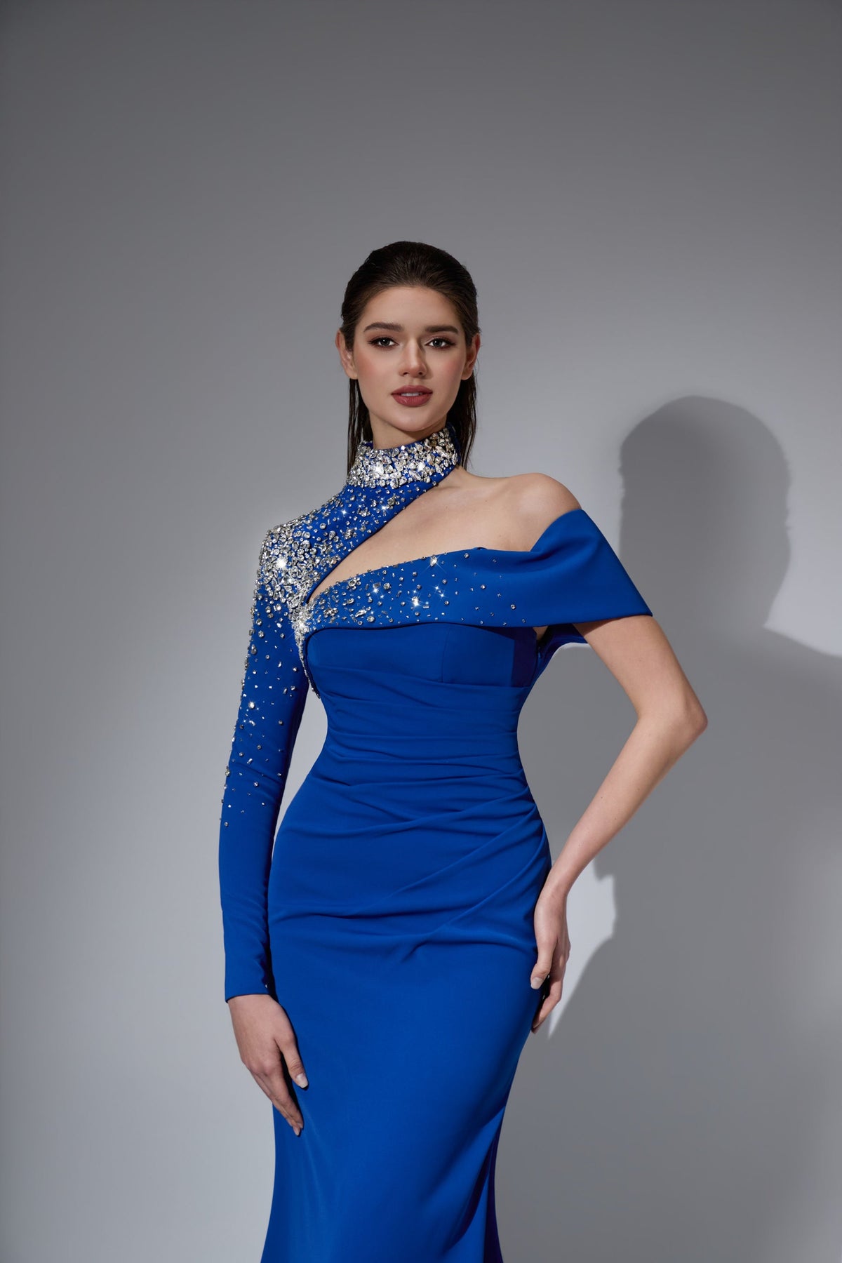 One-Shoulder Floor-Length Satin Formal Mermaid Pre Order