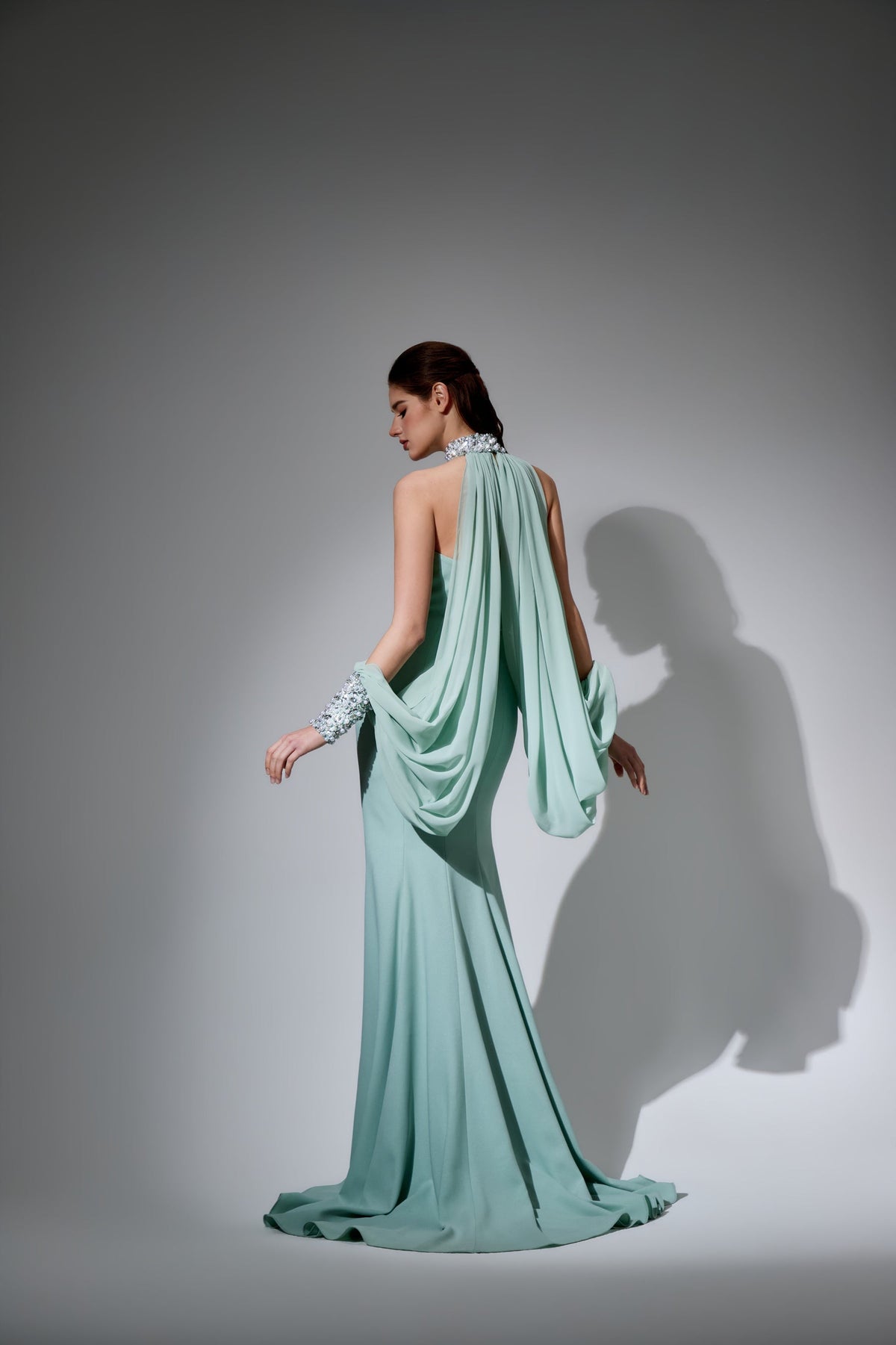 Sweetheart Floor-Length with Train Chiffon Prom Mermaid Trumpet Pre Order