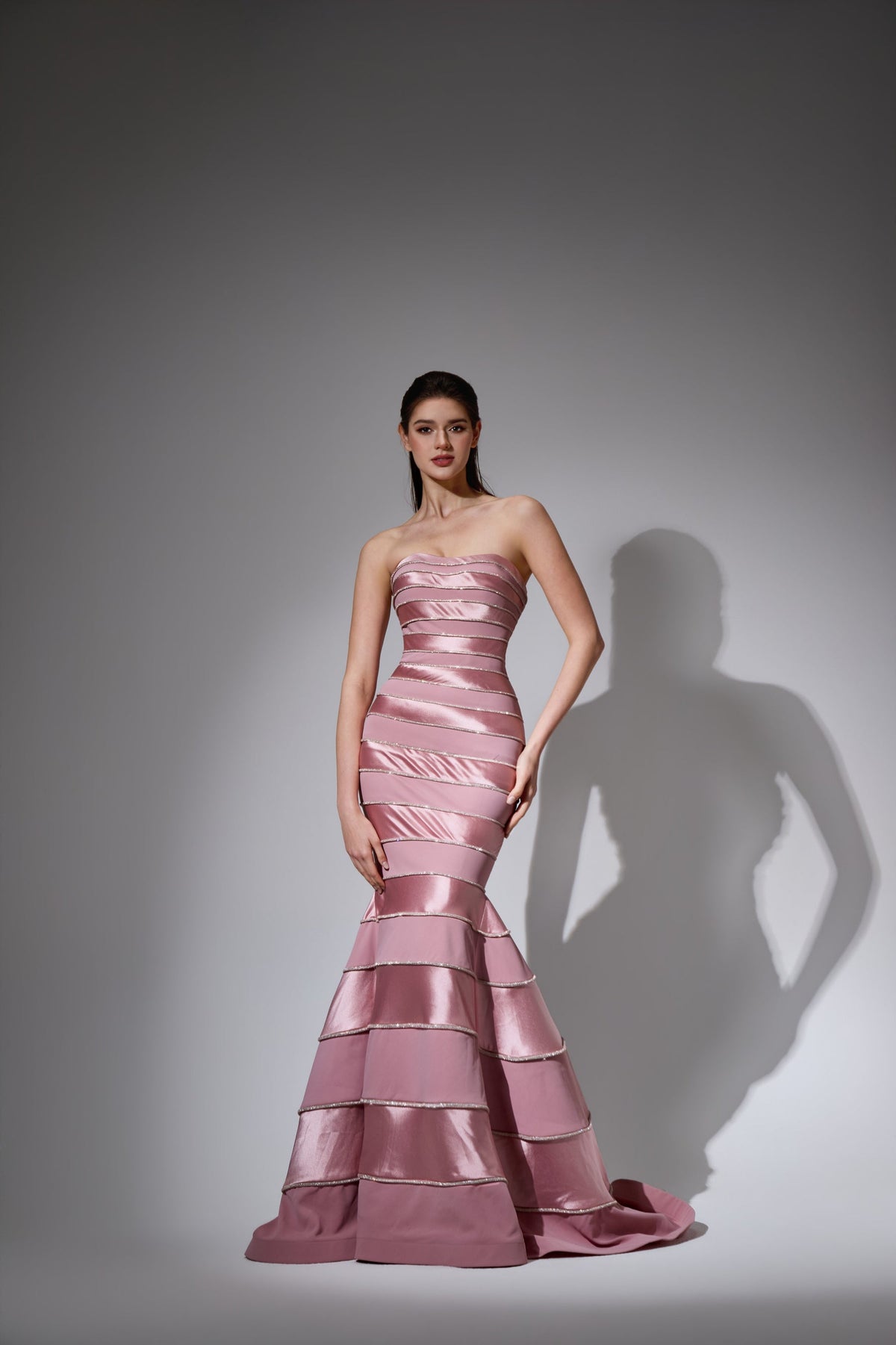 Strapless Straight Neck Floor-Length Satin Prom Mermaid Pre Order