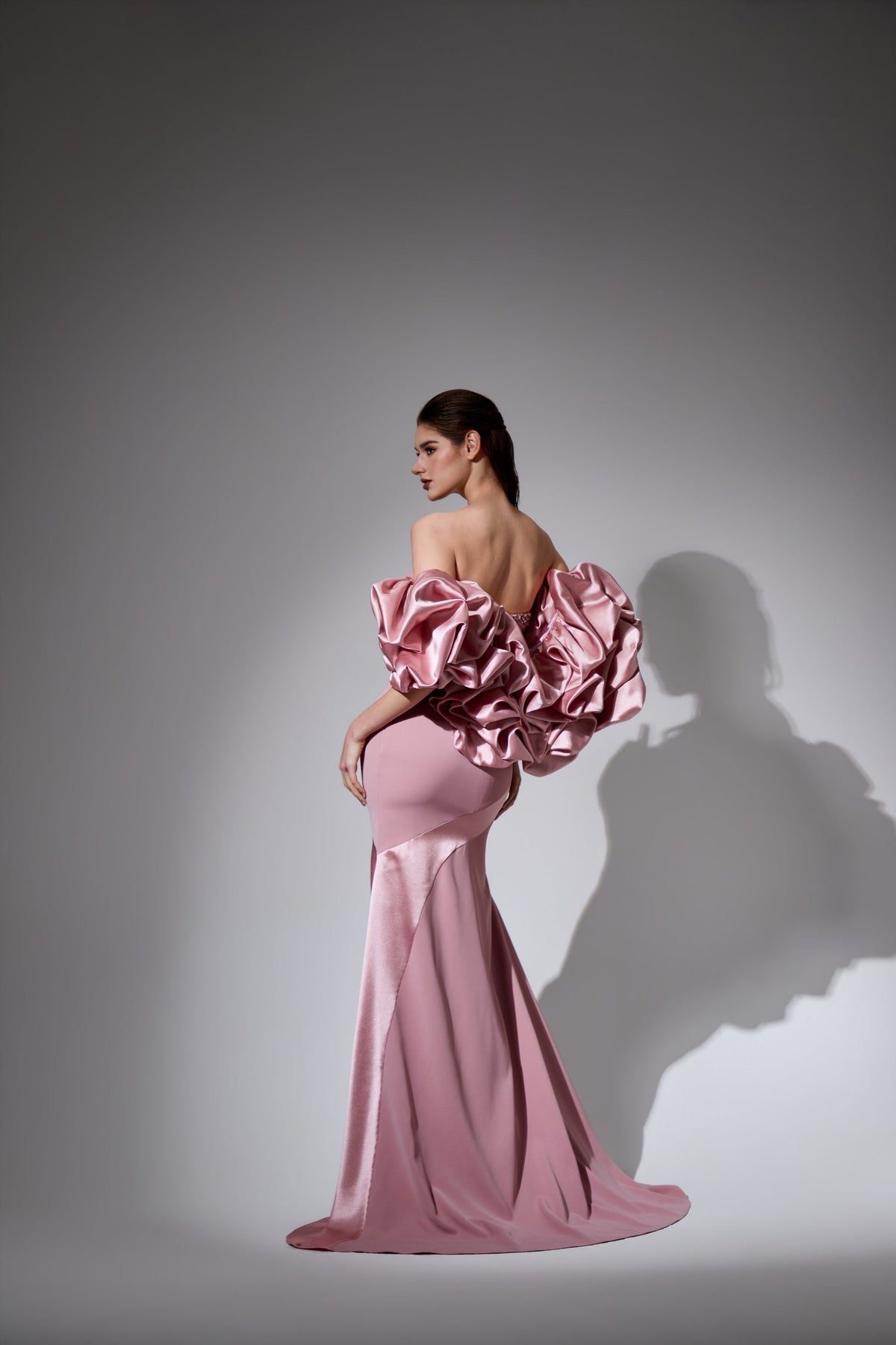 One-Shoulder Floor-Length Satin Prom Mermaid Trumpet Pre Order