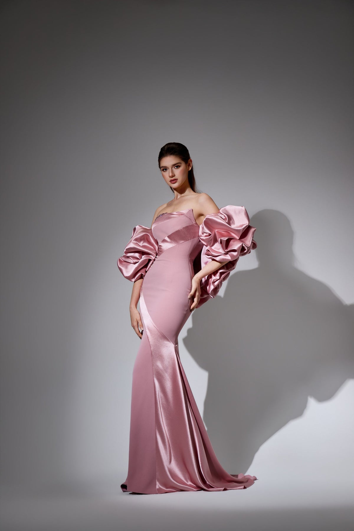 One-Shoulder Floor-Length Satin Prom Mermaid Trumpet Pre Order
