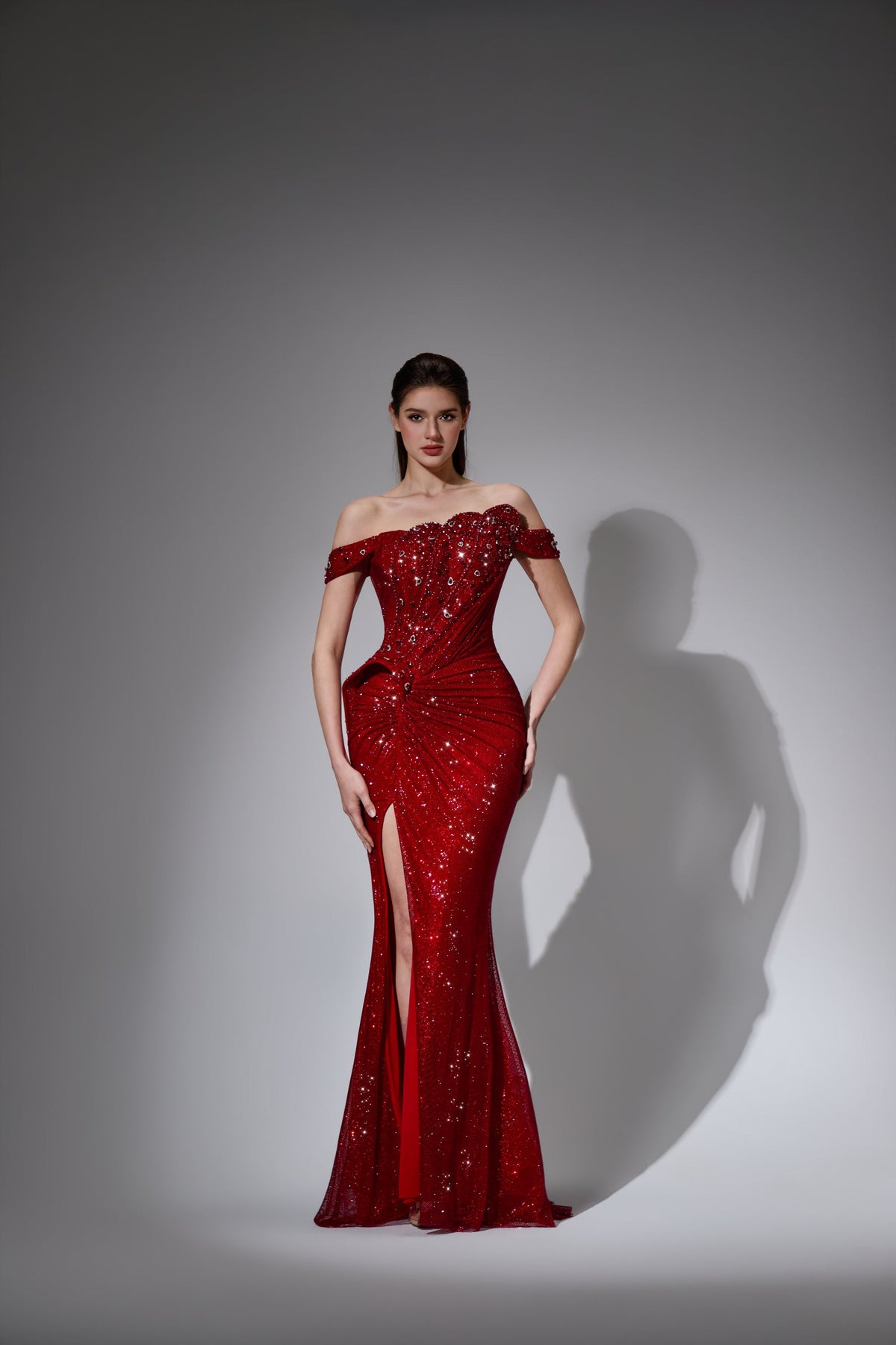 Off-the-Shoulder Floor-Length Sequin Prom Mermaid Trumpet Pre Order