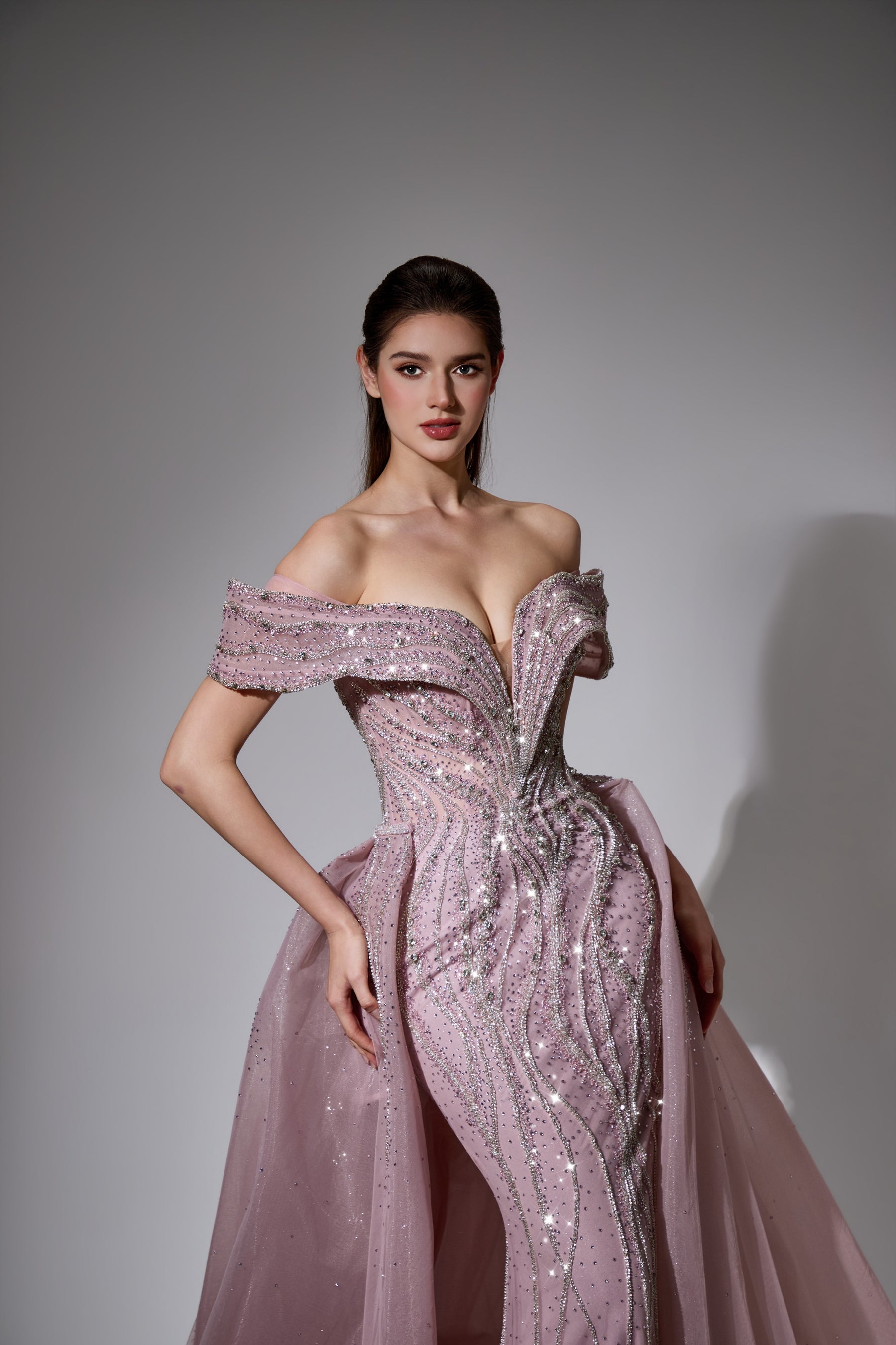 Off-the-Shoulder Floor-Length Sequin Formal Mermaid Luscious Delia LD11538 Pre Order