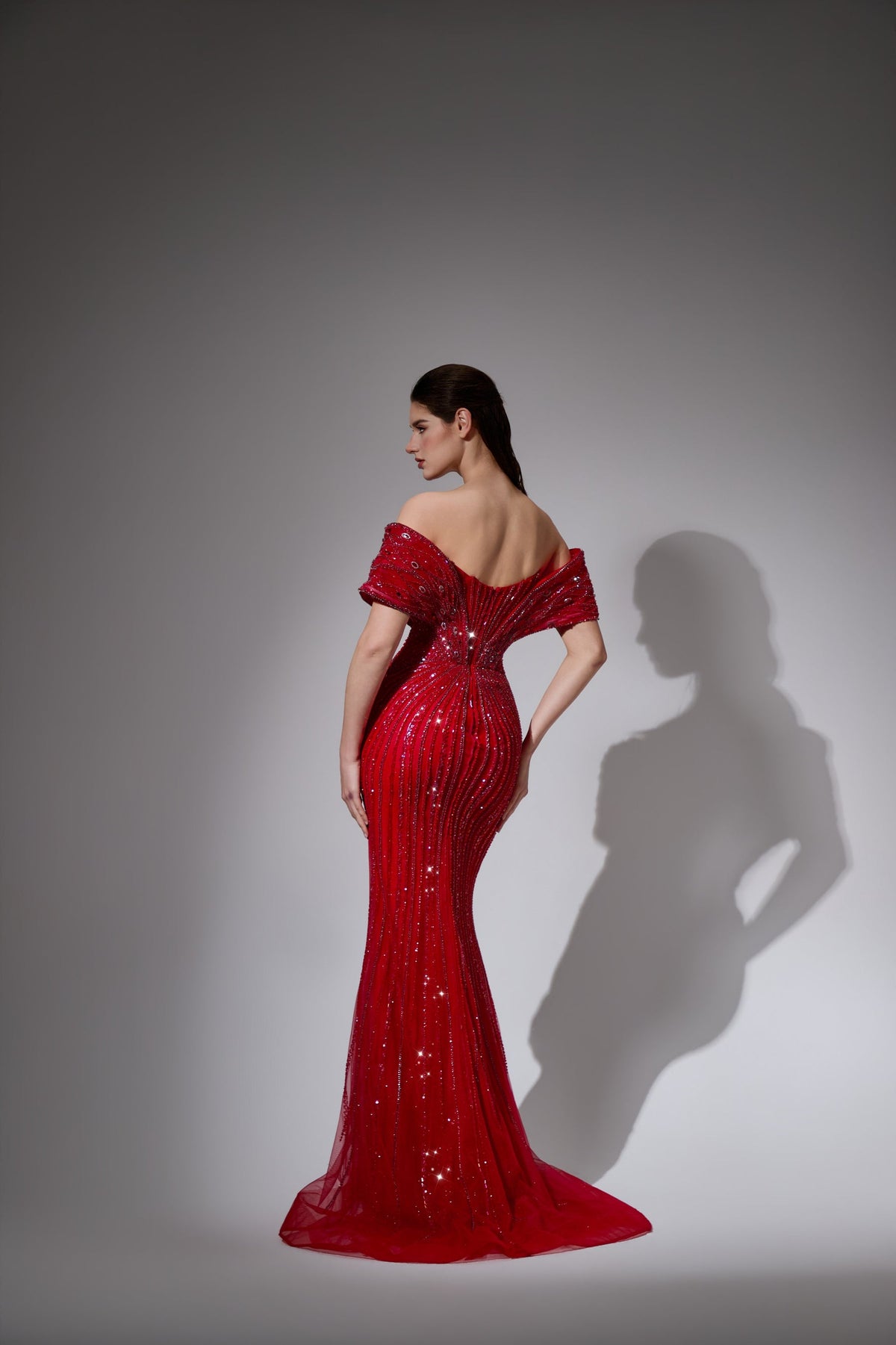 Off-the-Shoulder Floor-Length Tulle Prom Mermaid Trumpet Pre Order