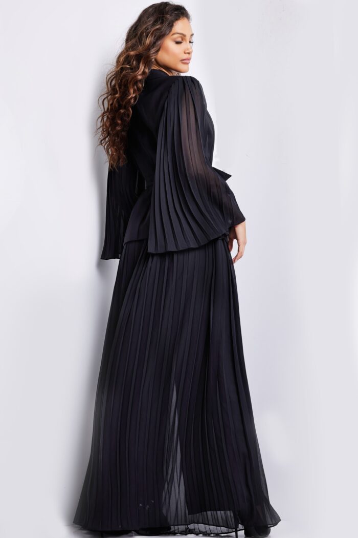 Formal Dresses Long Evening A Line Pleated Formal Dress Black