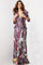 Formal Dresses Long Sleeve Formal Floral Print Sequin Coat Dress Multi