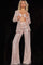 Pant Suit Sequin Long Formal Pant Suit Blush