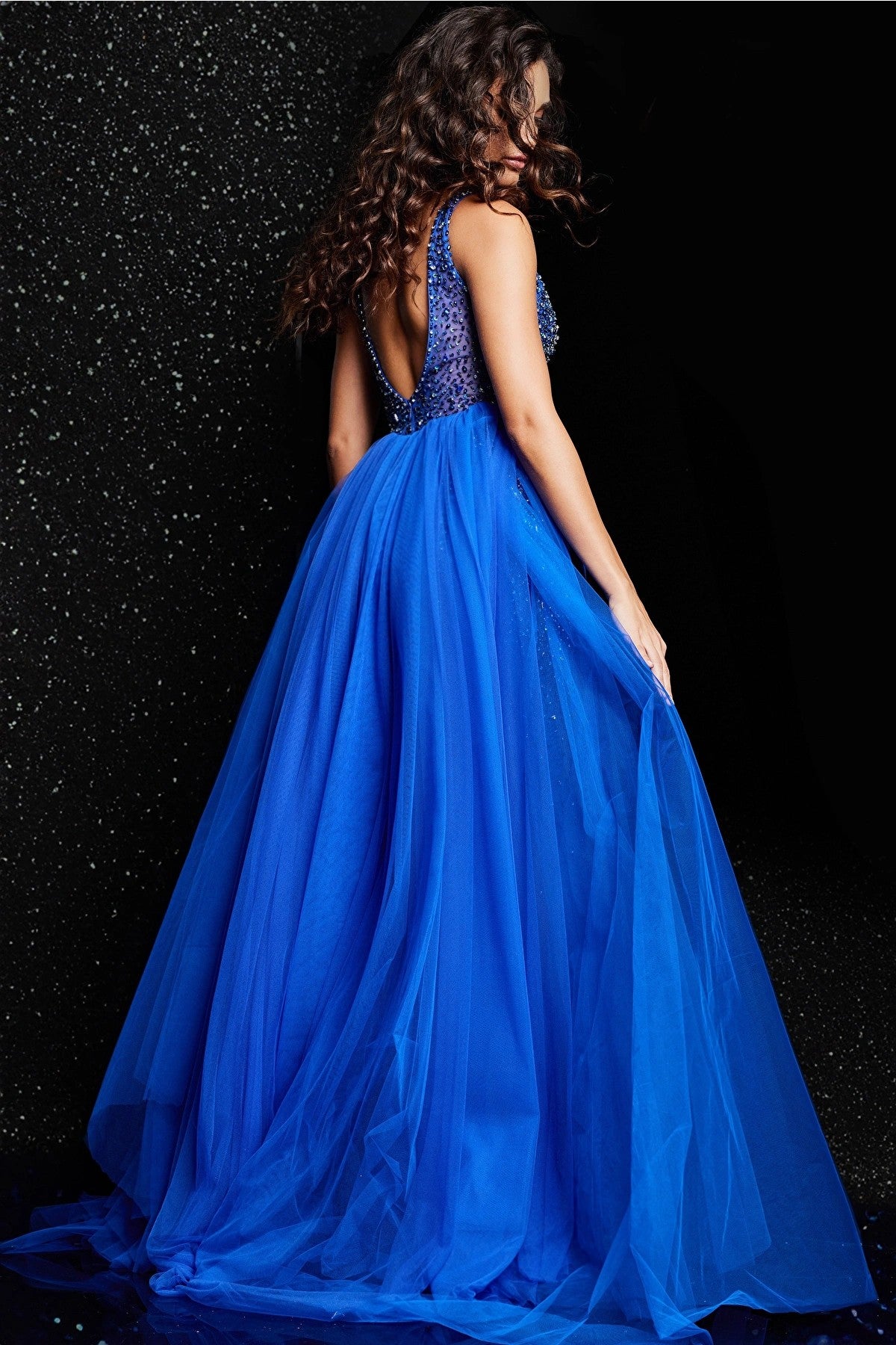 Jovani 26058 Beaded Long Formal Dress