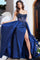 Prom Dresses Long Beaded Formal Prom Ball Gown Navy