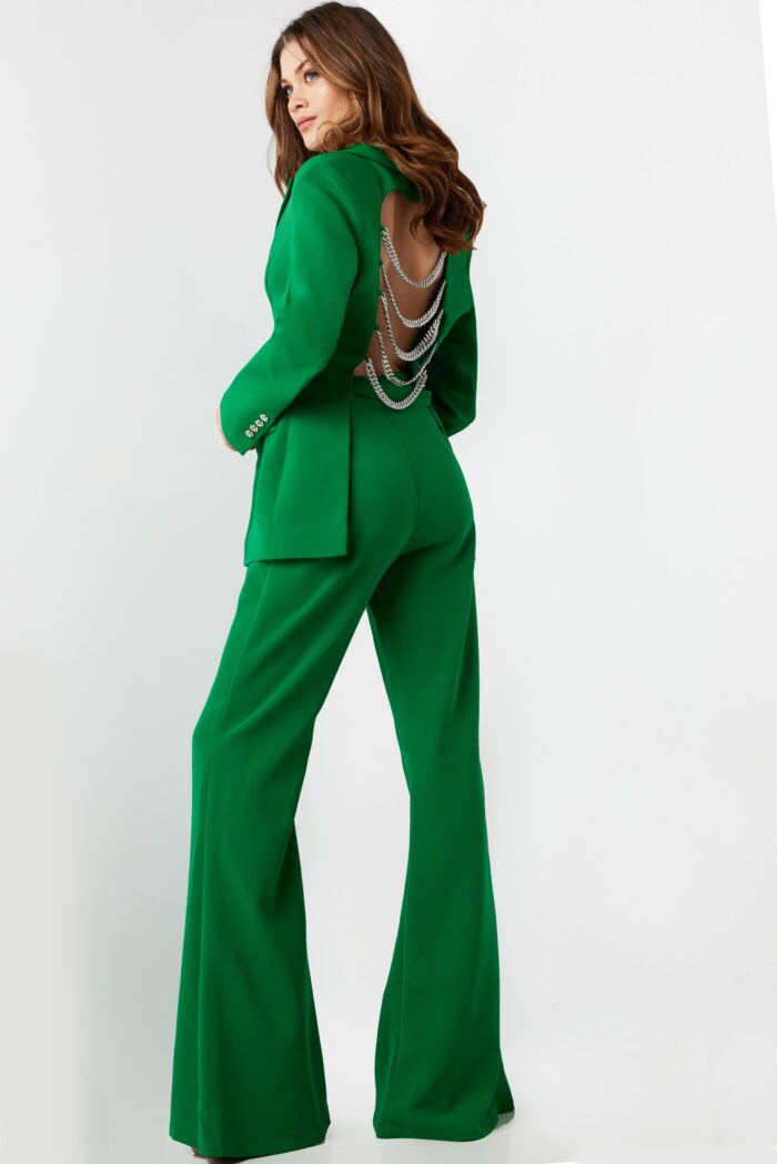Jovani 26144 Beaded Long Two Piece Backless Formal Pant Suit