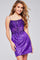 Cocktail Dresses Short Fitted Glitter Homecoming Cocktail Dress Purple