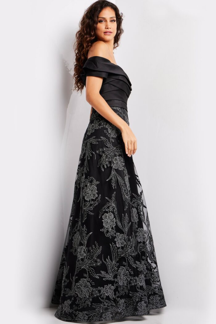 Formal Dresses Long A Line Formal Off Shoulder Evening Dress   Black