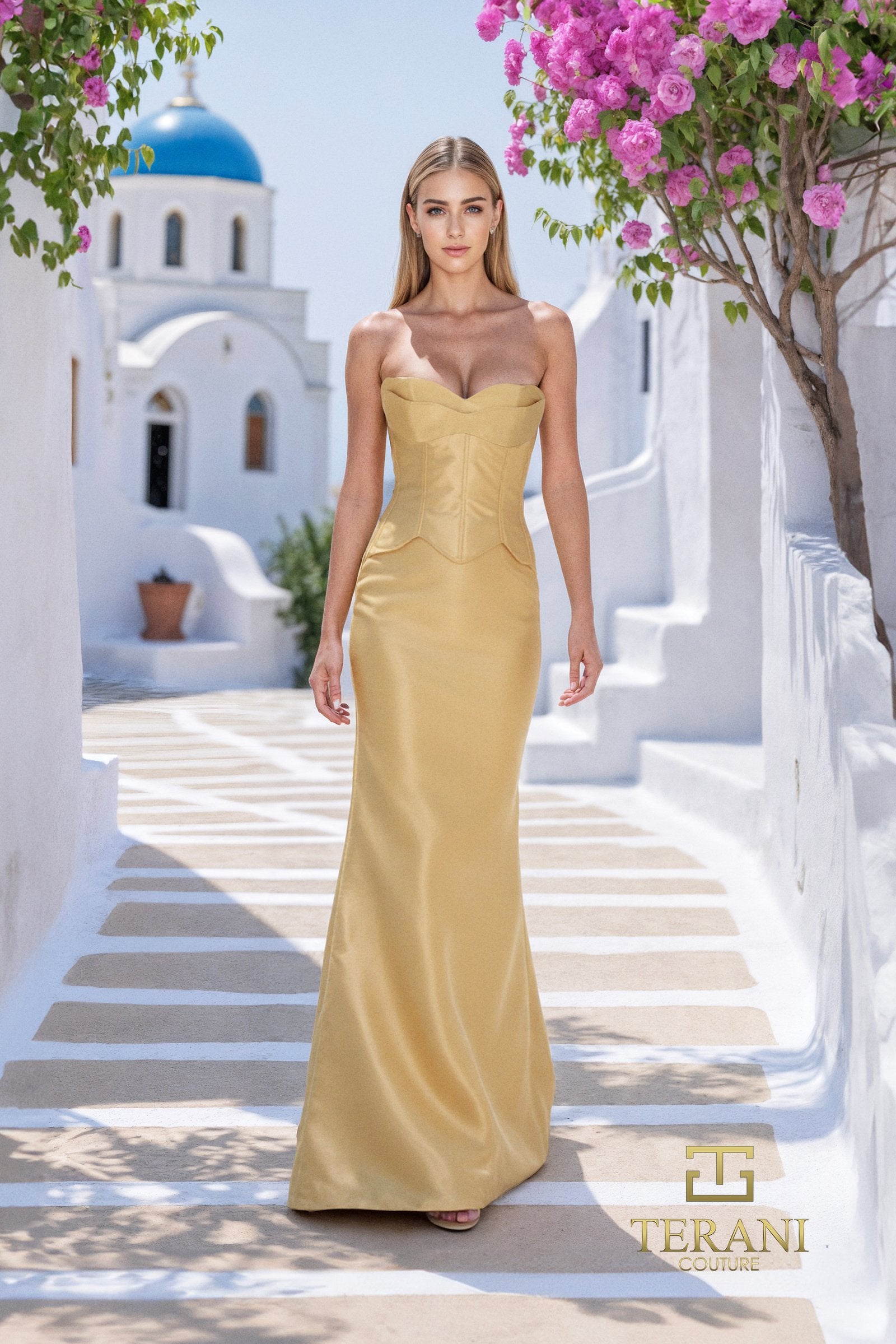 Prom Dresses Fitted Long Formal Prom Dress Gold-Mikado-261E6292-Corset