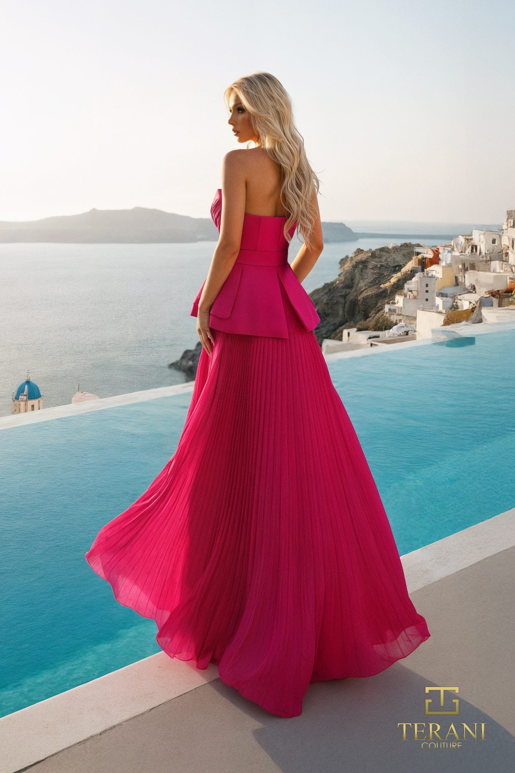 Prom Dresses A Line Long Formal Prom Dress Fuchsia-Chiffon-261E6755-Layered