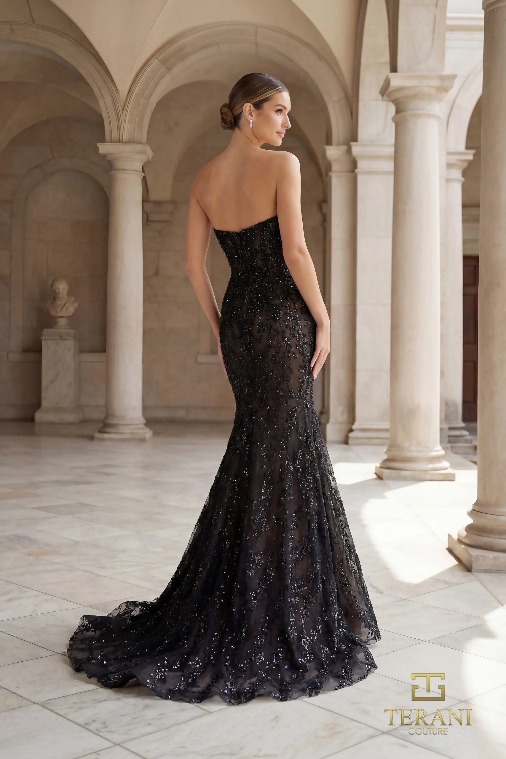 Prom Dresses Long Formal Beaded Mermaid Prom Dress Black-Tulle-261GL6001-Beaded