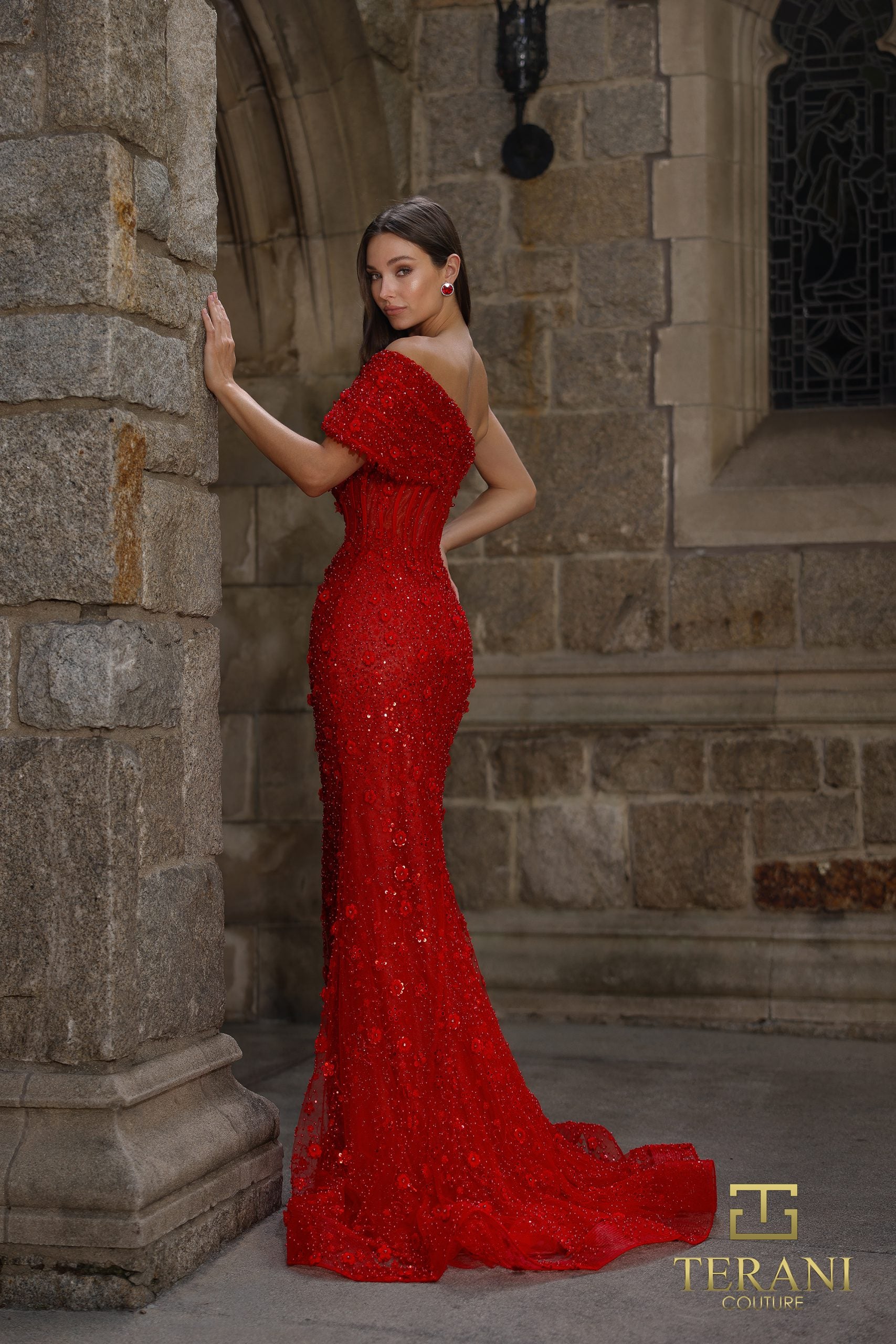 Prom Dresses Long Formal Beaded Prom Dress Red-Beaded-261GL6756-Tulle