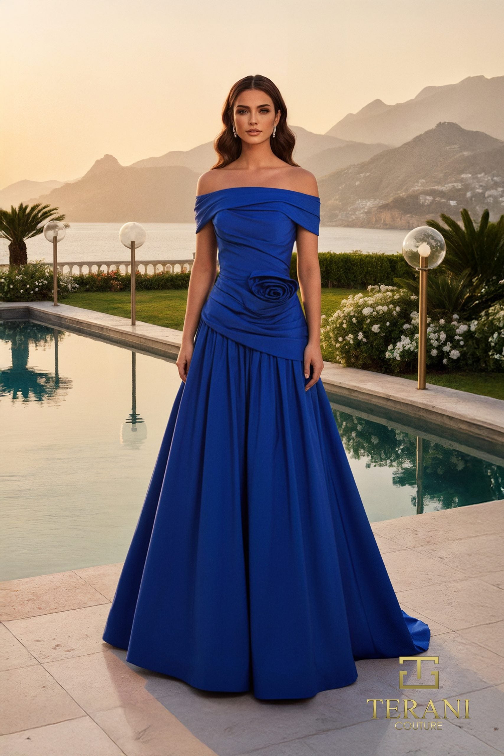Formal Dresses Ball Gown Long Formal Dress Royal-Taffeta-261M6419-Floral