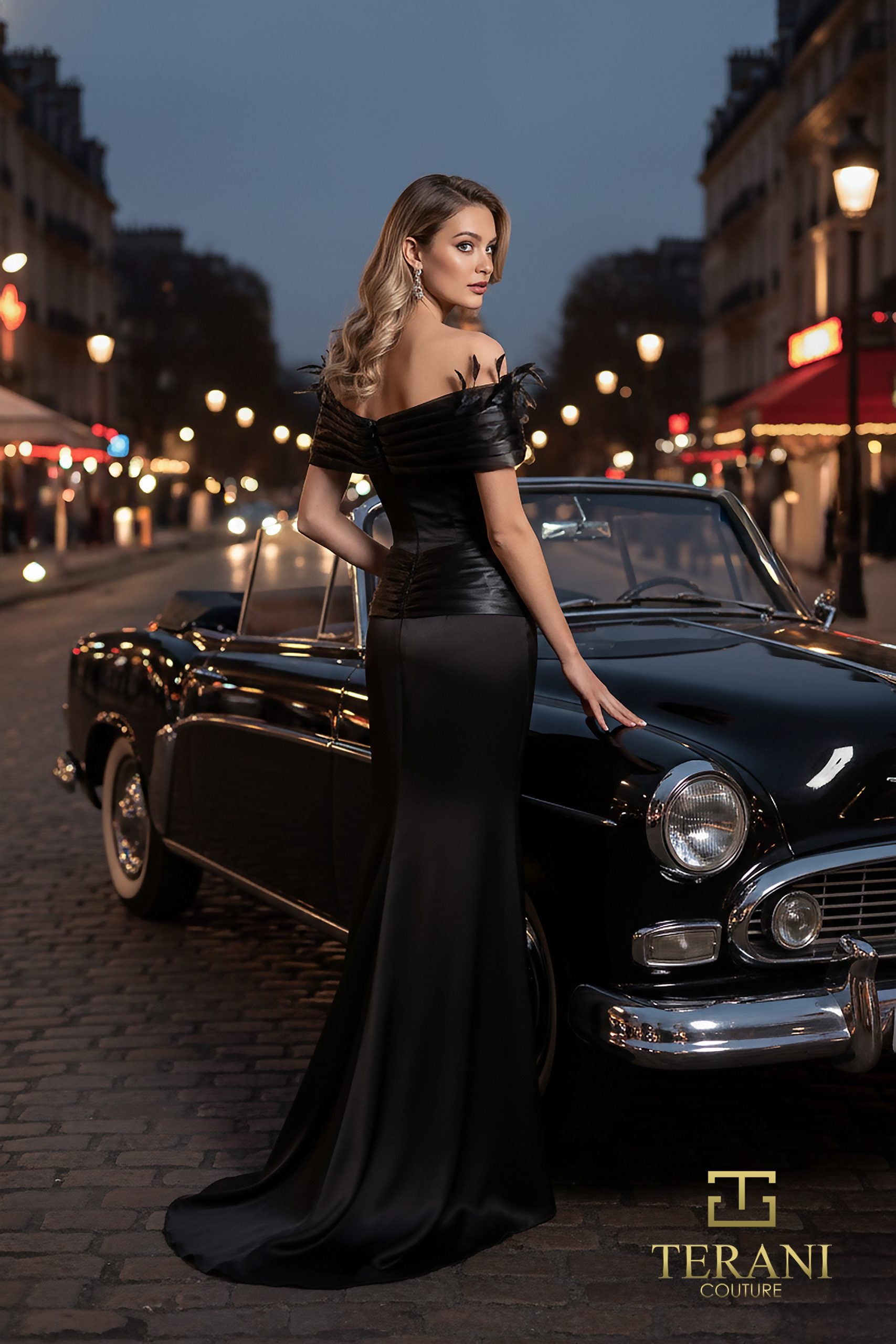 Formal Dresses Mother of the Bride Mermaid Long Formal Dress Black-Crepe-261E6235-Corset