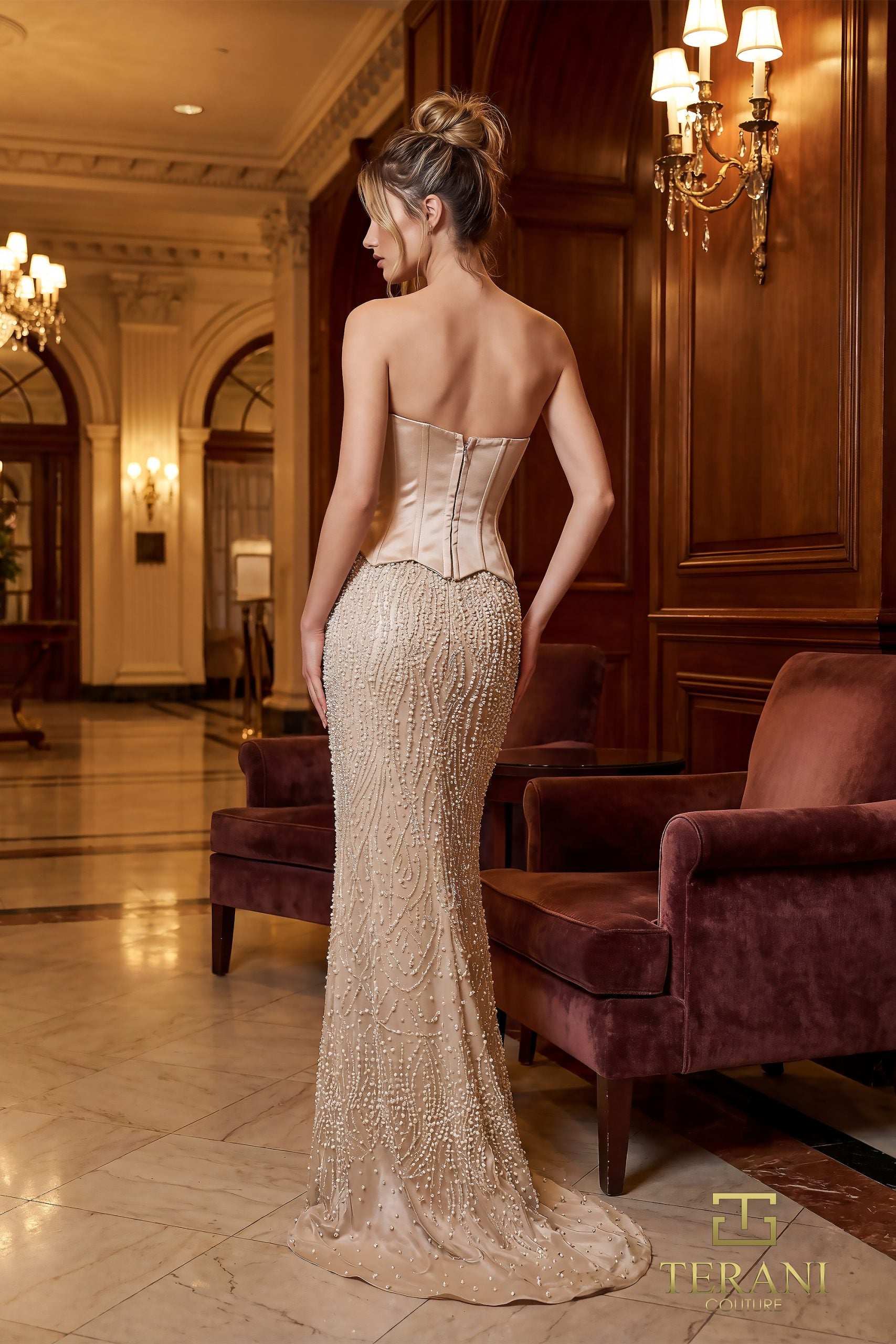 Prom Dresses Long Formal Mermaid Prom Dress Champagne