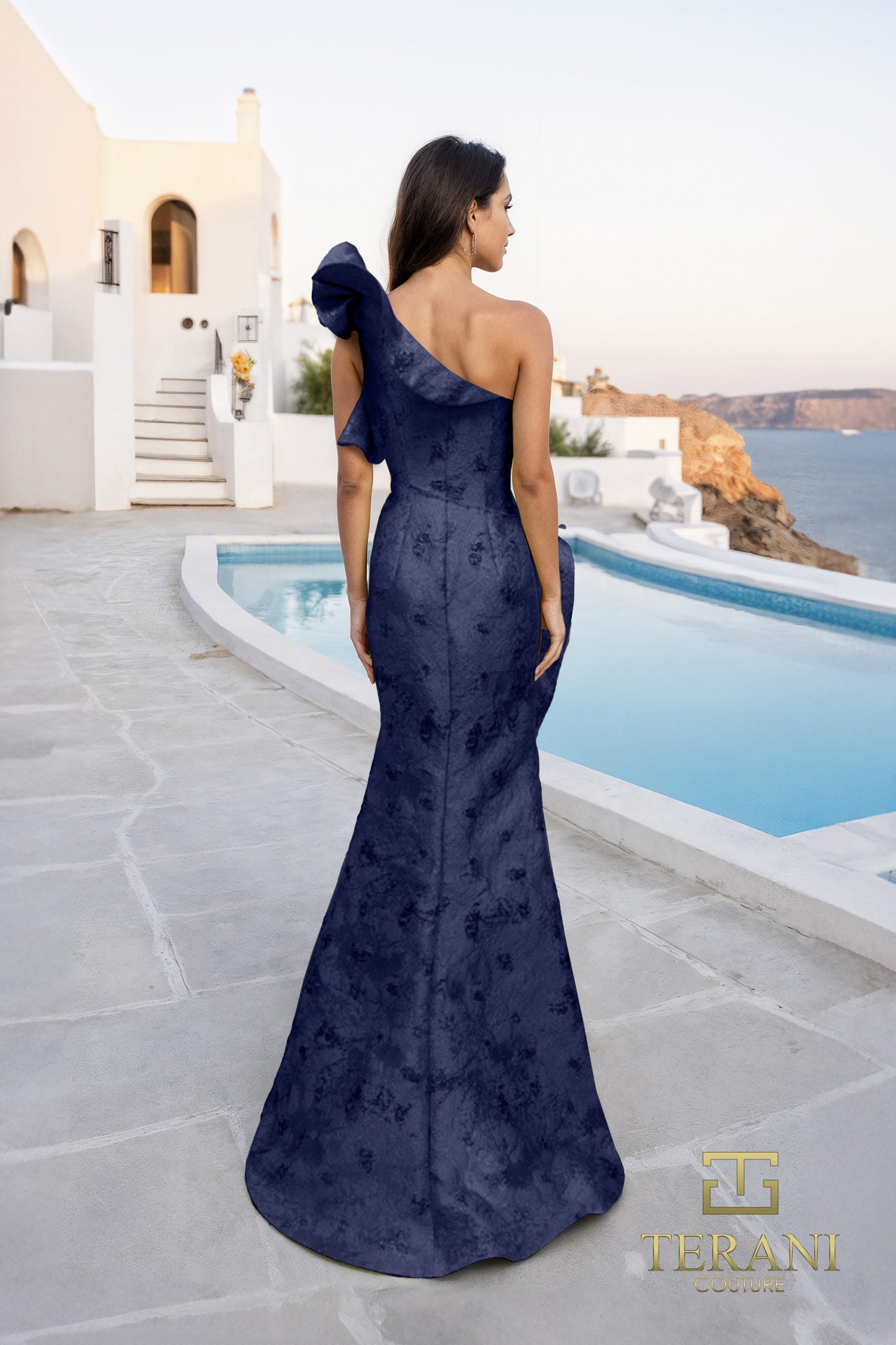 Formal Dresses Long Mermaid Ruffle Formal Dress Navy