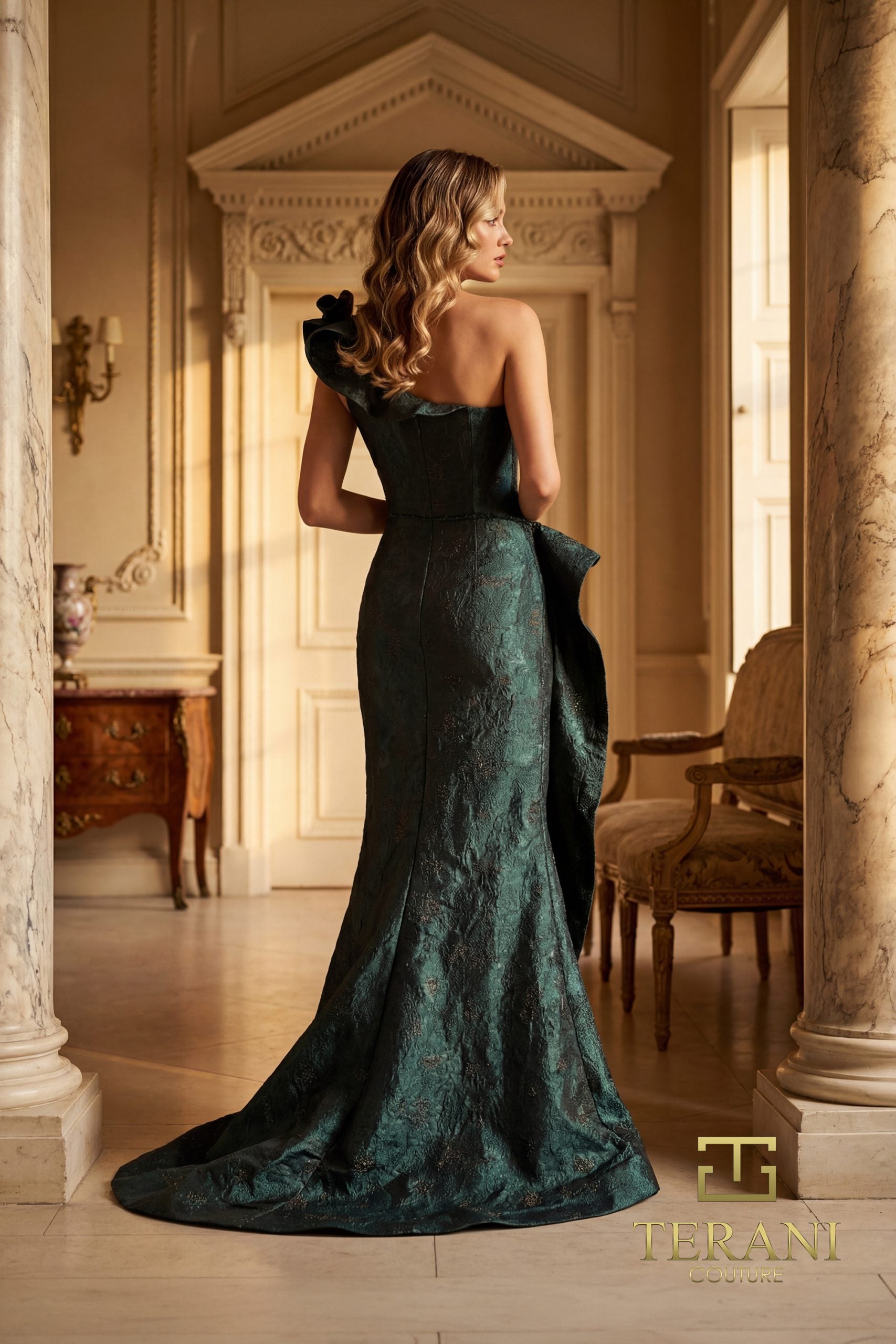 Formal Dresses Long Mermaid Ruffle Formal Dress Emerald