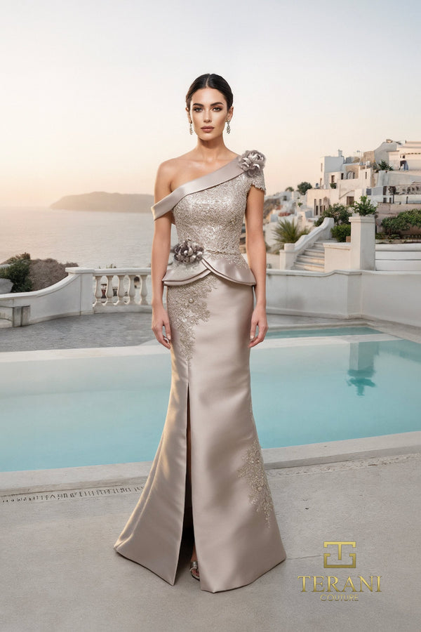 Terani Couture 261M6408 Long Formal Lace Evening Dress