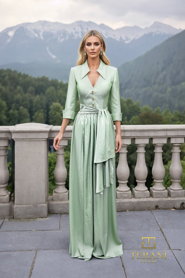 Terani Couture 261M6418 Long Formal A Line Mother of the Bride Dress