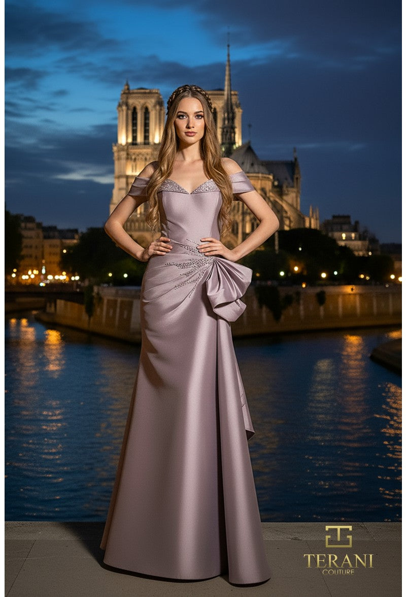 Prom Dresses Beaded Prom Long Formal Evening Dress Mauve