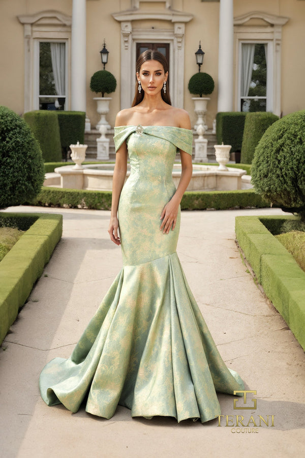 Terani Couture 261M6445 Long Formal Mermaid Prom Dress