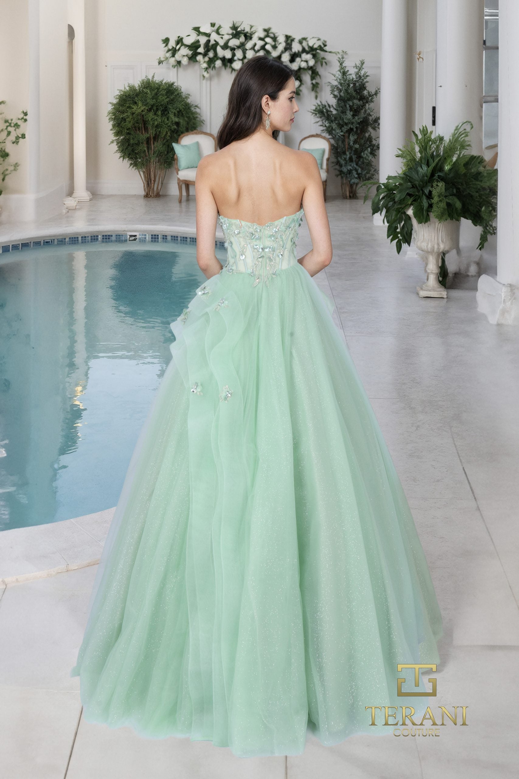 Prom Dresses Long Formal Ball Gown Prom Dress Celery-Tulle-261P6197-Beaded