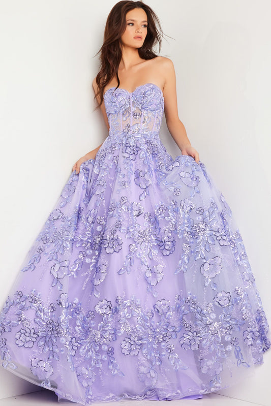 Prom Dresses Long Ball Gown Beaded Sequin Prom Dress Lilac