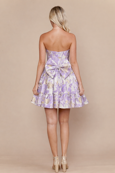 Strapless Straight Neck Mini Short Cotton Occasion Fit & Flare Poly USA 26272