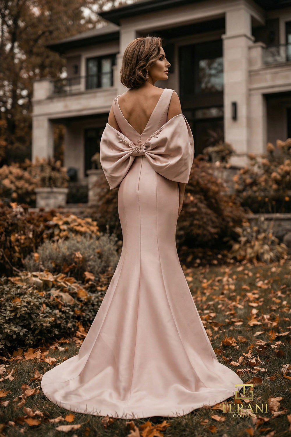 Square Floor-Length Satin Formal Mermaid Terani Couture 262M7253