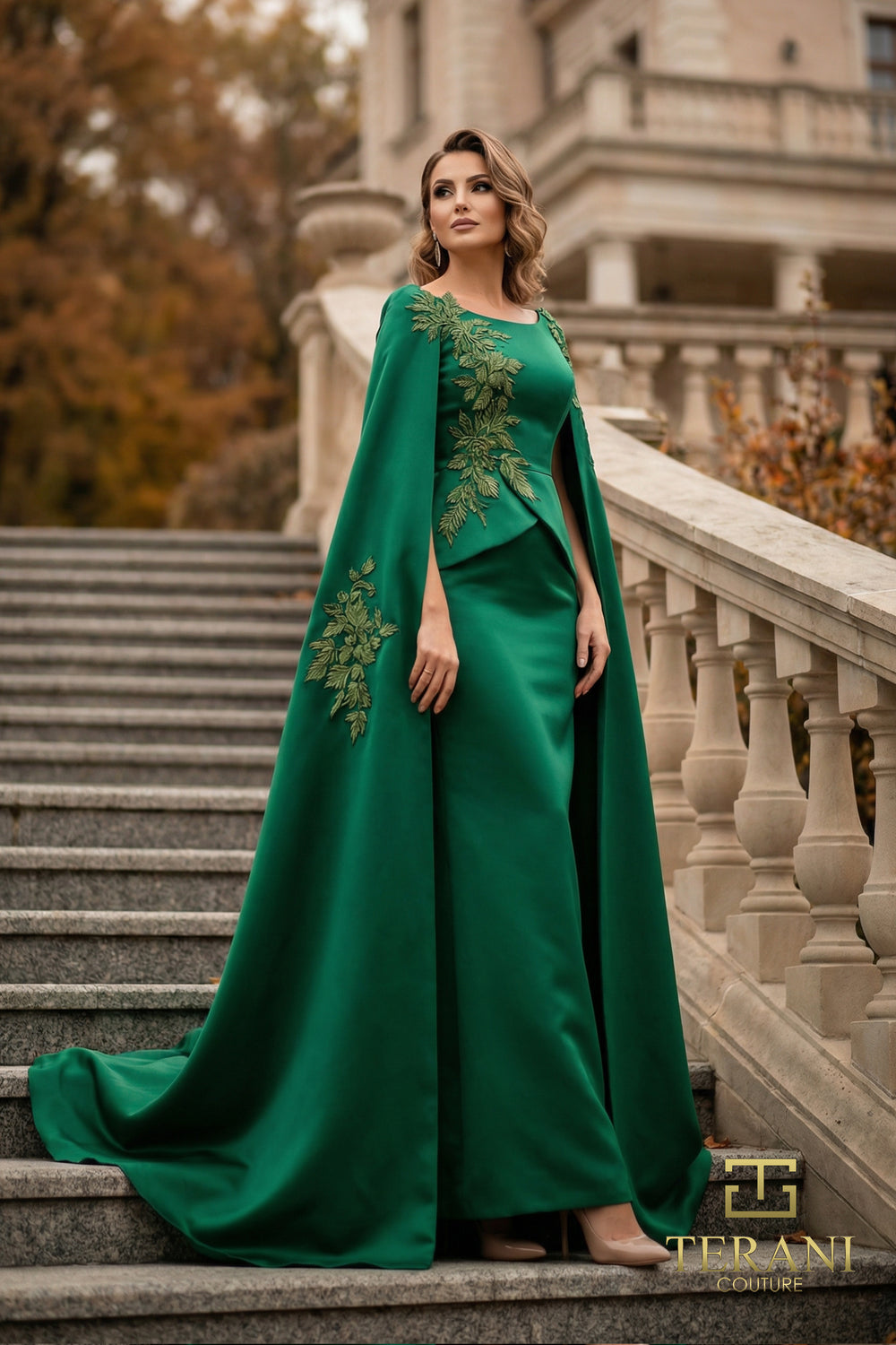 Jewel Floor-Length Satin Formal A-Line Terani Couture 262M7260