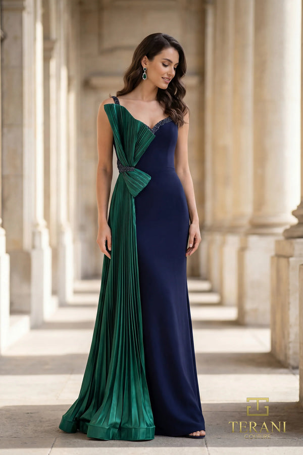 Sweetheart Floor-Length Satin Formal Sheath Terani Couture 262E7085