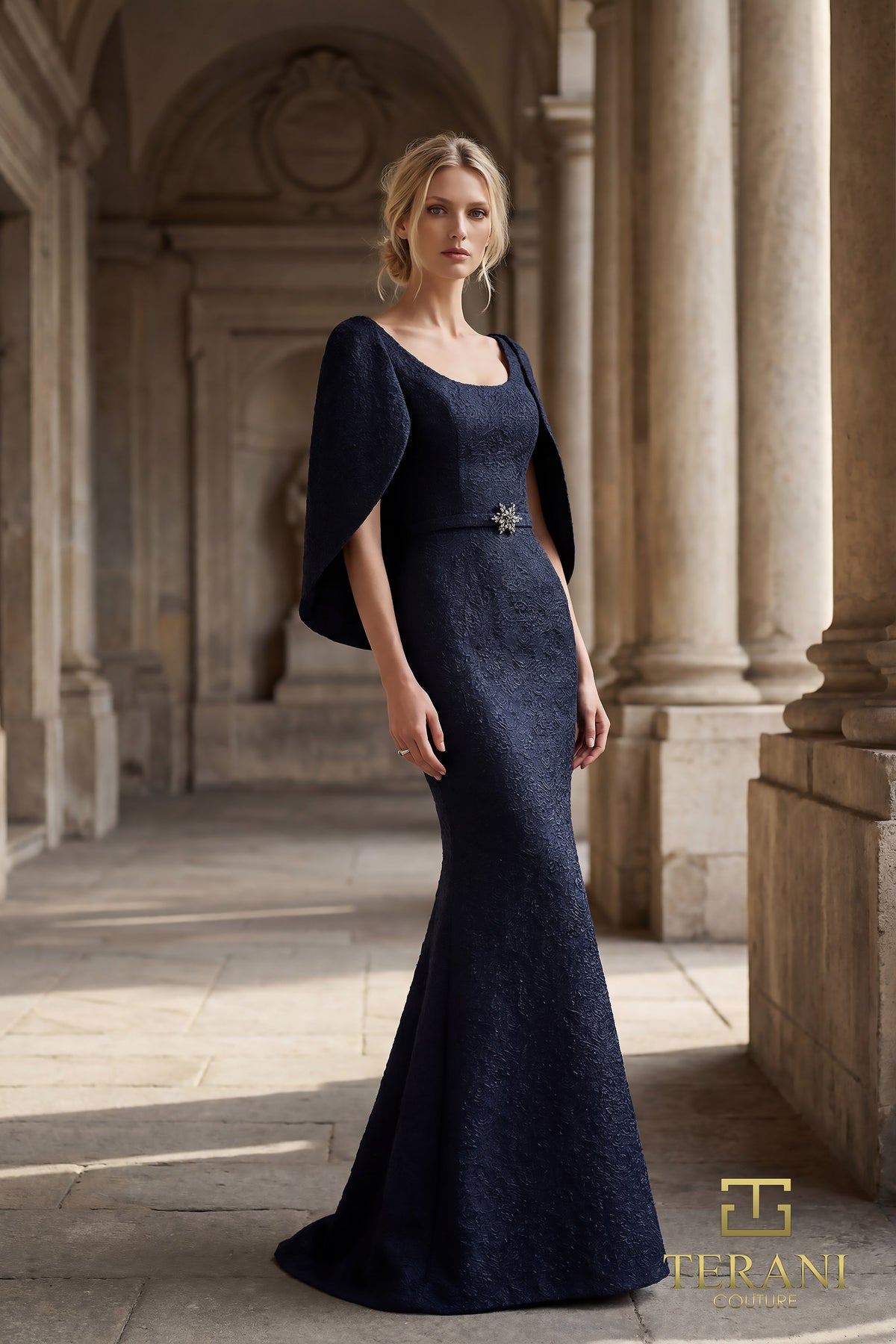 Scoop Floor-Length Lace Formal Mermaid Terani Couture 262M7262