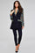 Pant Suit Long Sleeve Formal Blazer Pant Suit Black/Multi