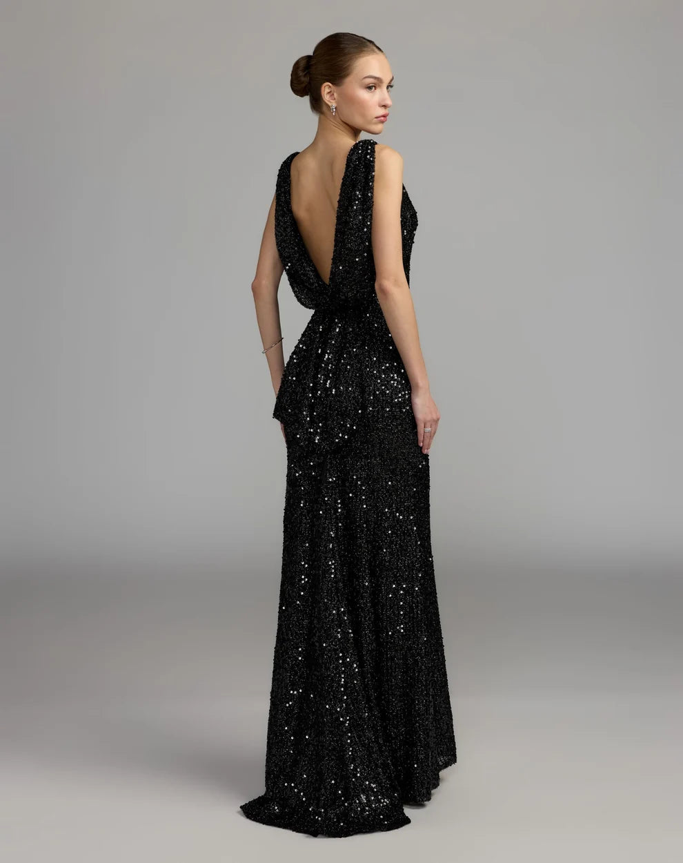 Bateau Floor-Length Sequin Formal Sheath Mac Duggal 9926331P
