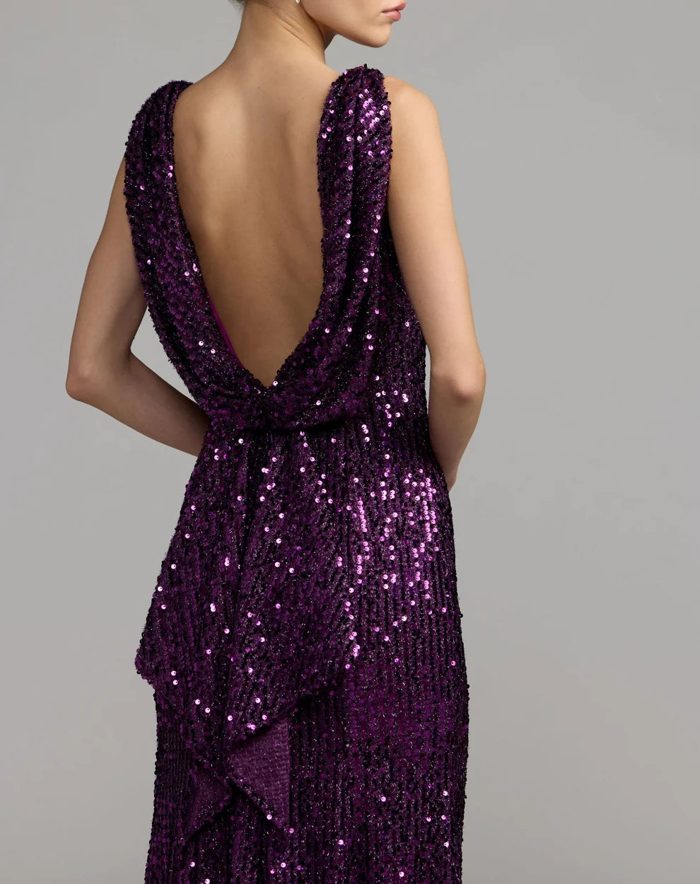 Bateau Floor-Length Sequin Formal Sheath Mac Duggal 9926331P