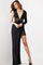 Formal Dresses Long Mermaid High Slit Formal Evening Dress  Black