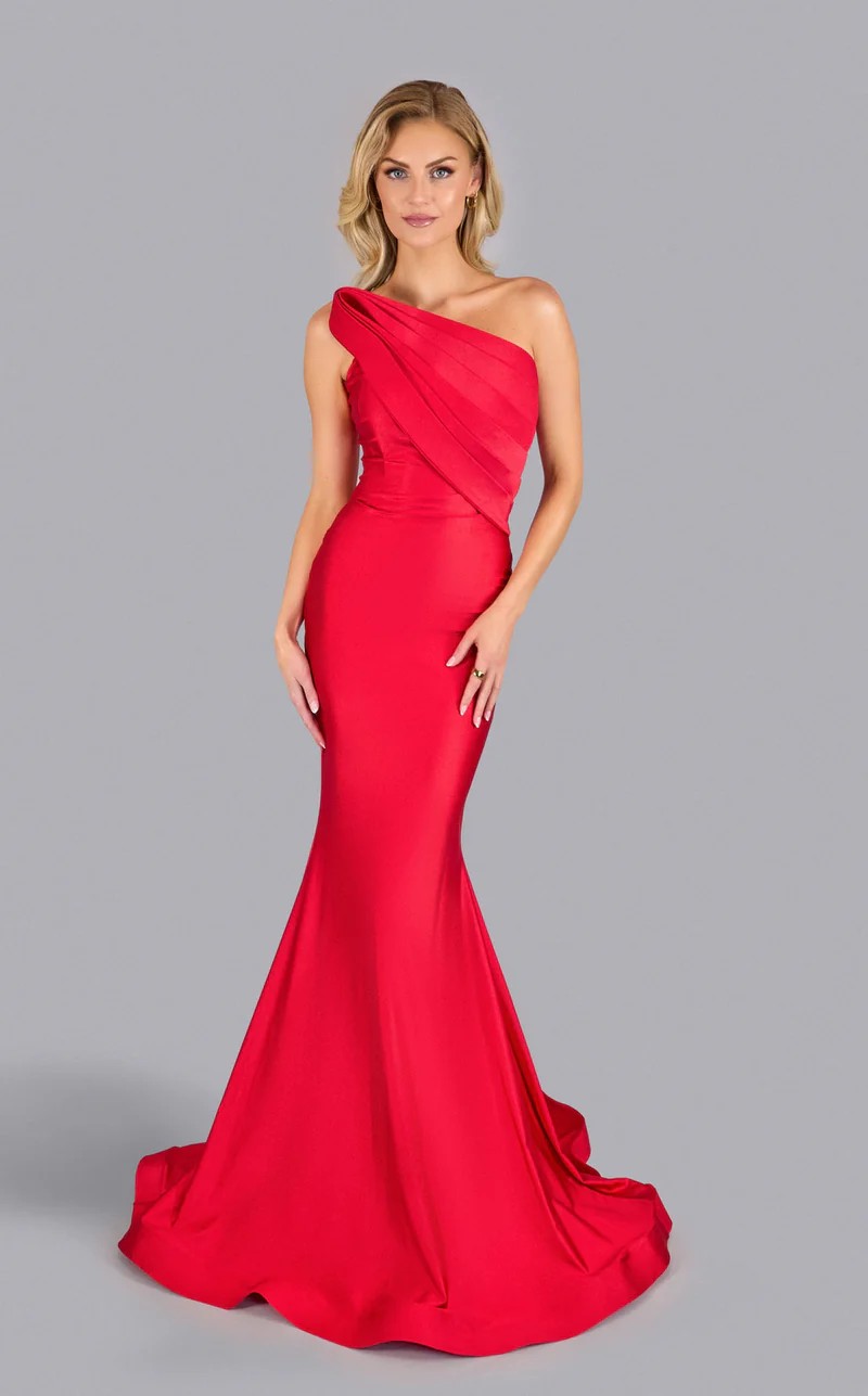 Jessica Angel 2634 Long Mermaid Formal Pleated Prom Dress