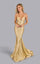 Prom Dresses Prom Fitted Formal Long Evening Dress Light Gold