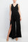 Jumpsuit Ruffle Hem Formal Jumpsuit   BLACK